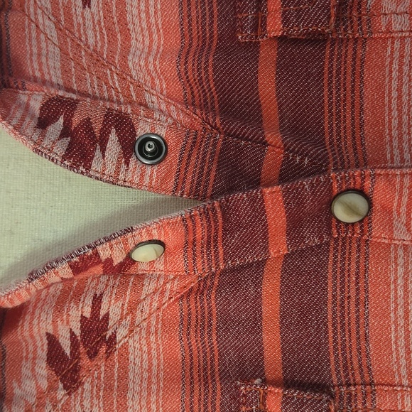 ARIAT REAL Adorable Red Serape Long Sleeve Button Snap Western Women’s Sz Large - Picture 6 of 16